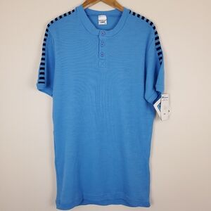 Vintage Helly Hansen Lifa Vermont Blue Short Sleeve Henley Shirt NWT